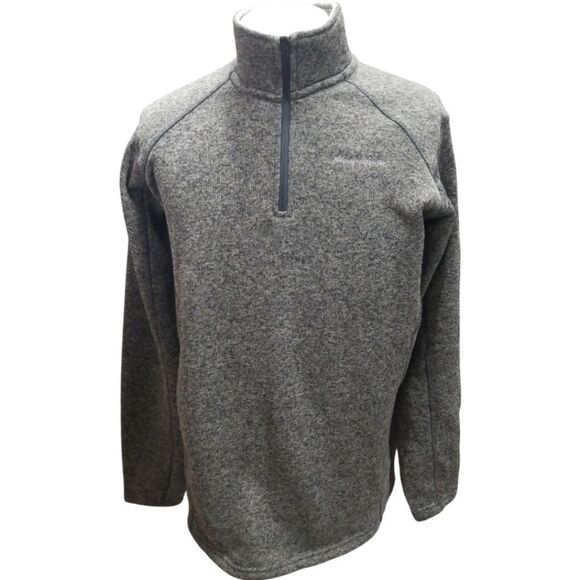 Eddie Bauer Pullover Quarter Zip Gray Radiator Fleece Size LT - Picture 2 of 9